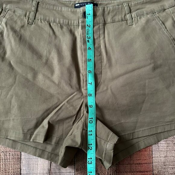ASOS Design men’s Skinny Chino shorter shorts in khaki W34 - Picture 3 of 8